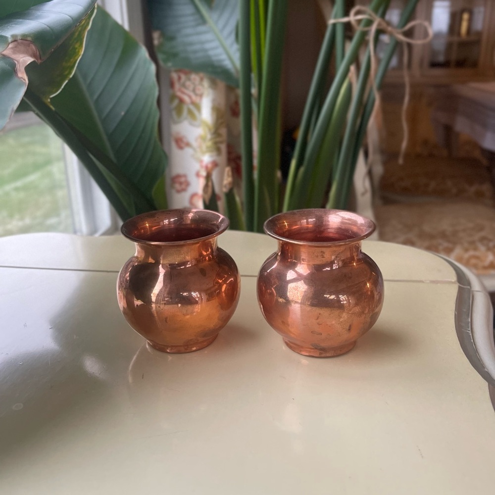 Solid Copper Drinking Glasses